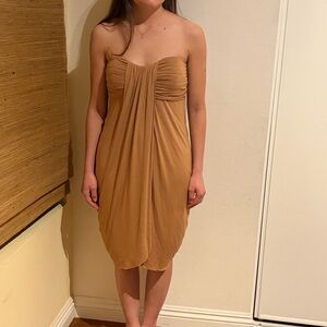 Rubber Ducky Productions Strapless Tan Dress